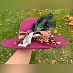 Vegan Suede Wide Brim Fedora Hat